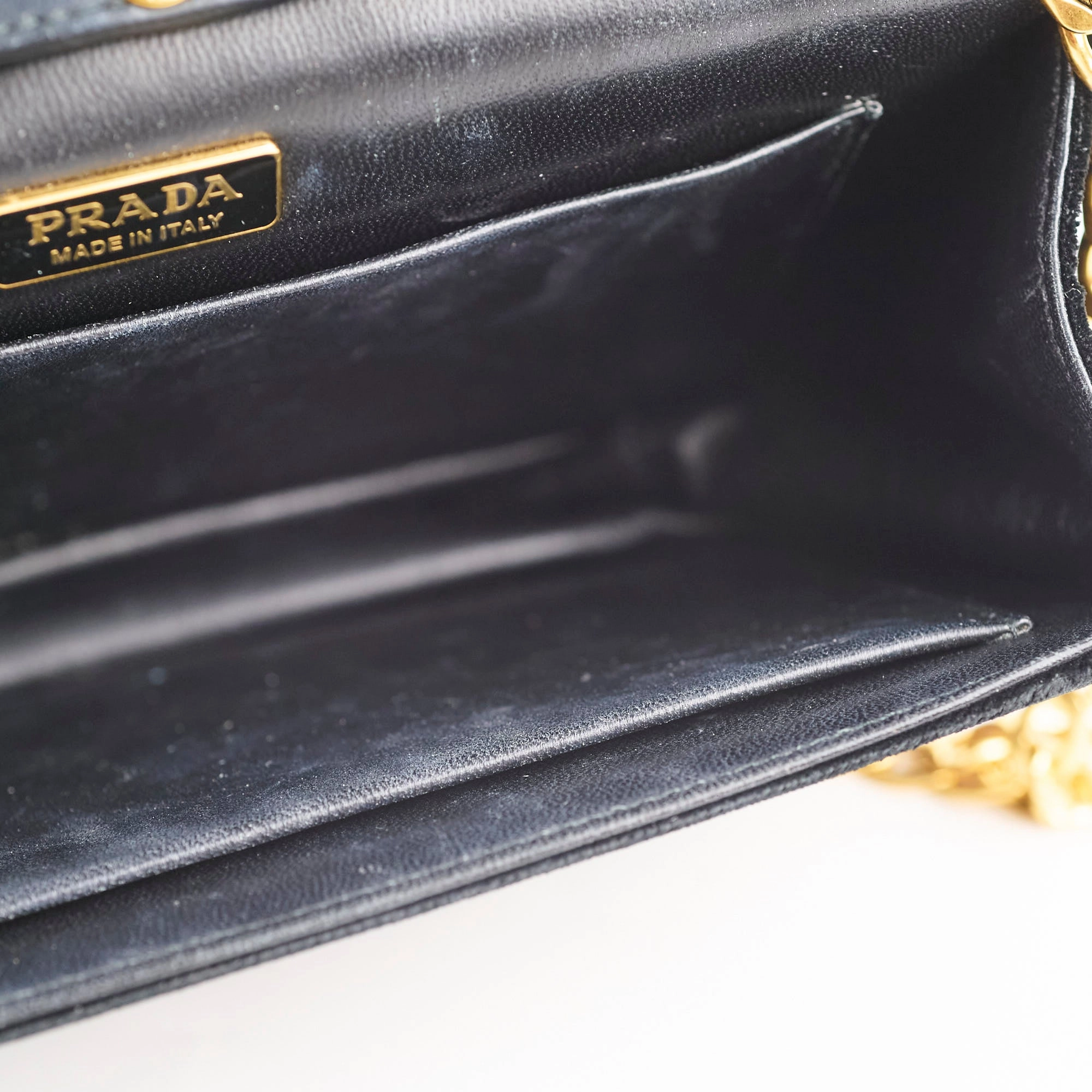 Prada Velvet Crossbody Bag Black