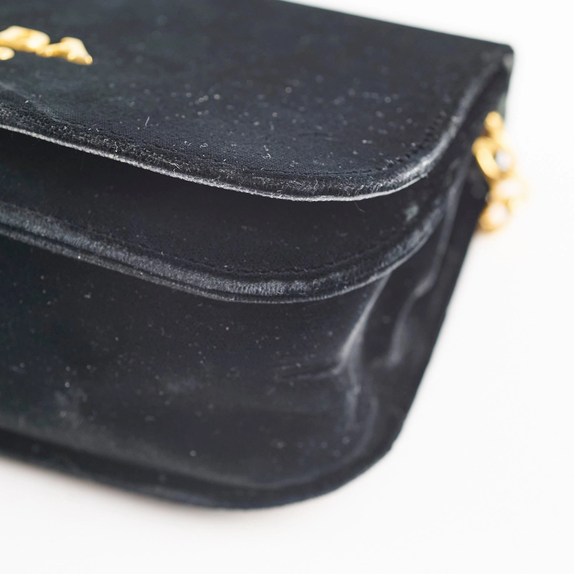 Prada Velvet Crossbody Bag Black