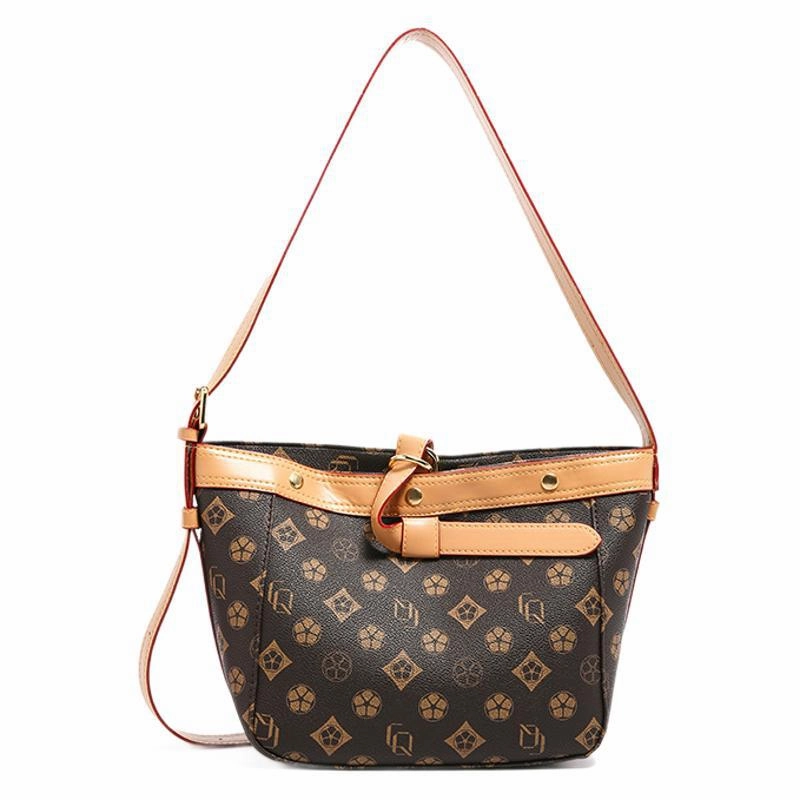 Printed letter shoulder crossbody tote bag