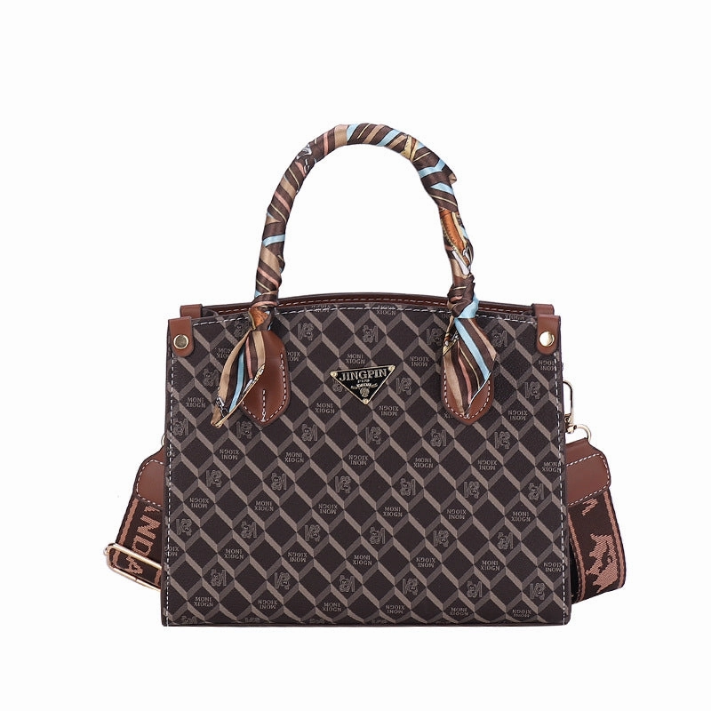 Printed letter versatile large capacity tote bag