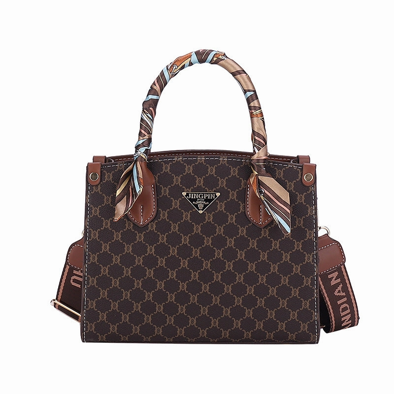 Printed letter versatile large capacity tote bag