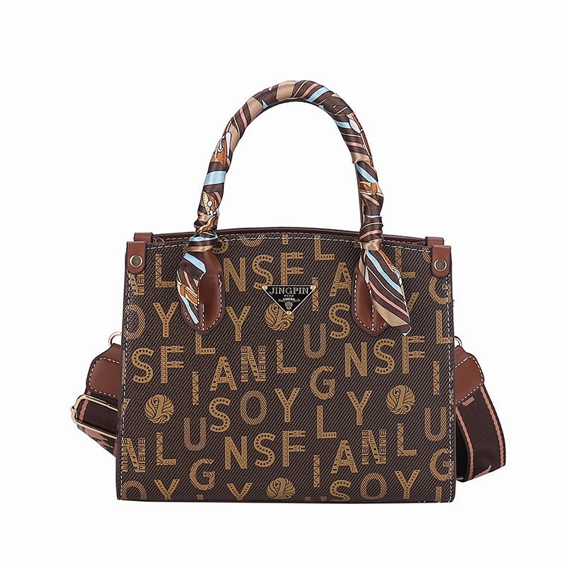 Printed letter versatile large capacity tote bag