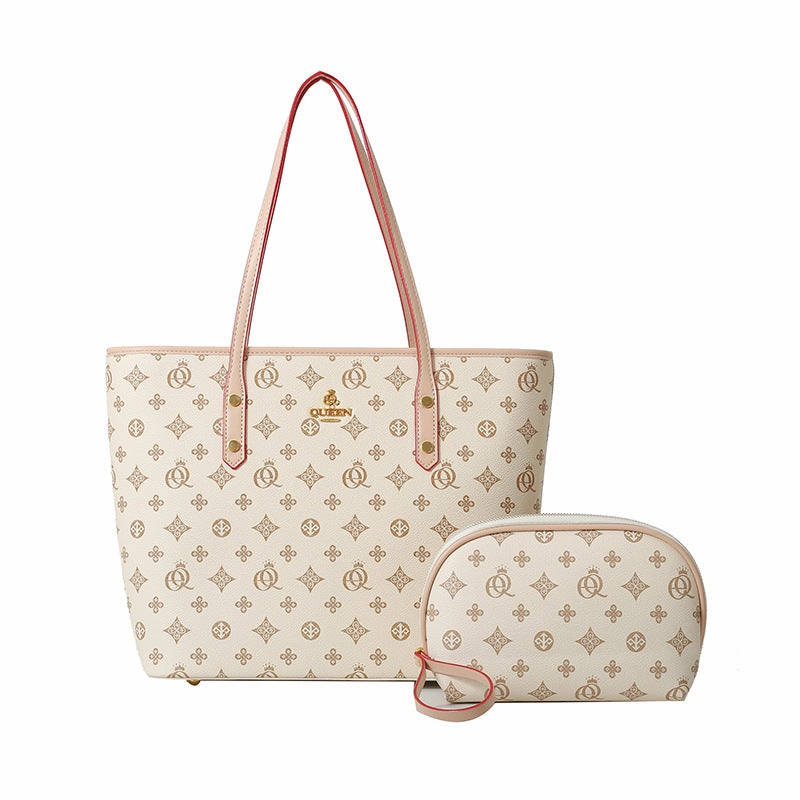 Printed mother and child bag versatile shoulder tote bag