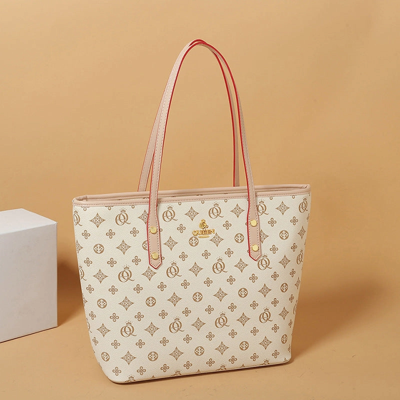 Printed mother and child bag versatile shoulder tote bag