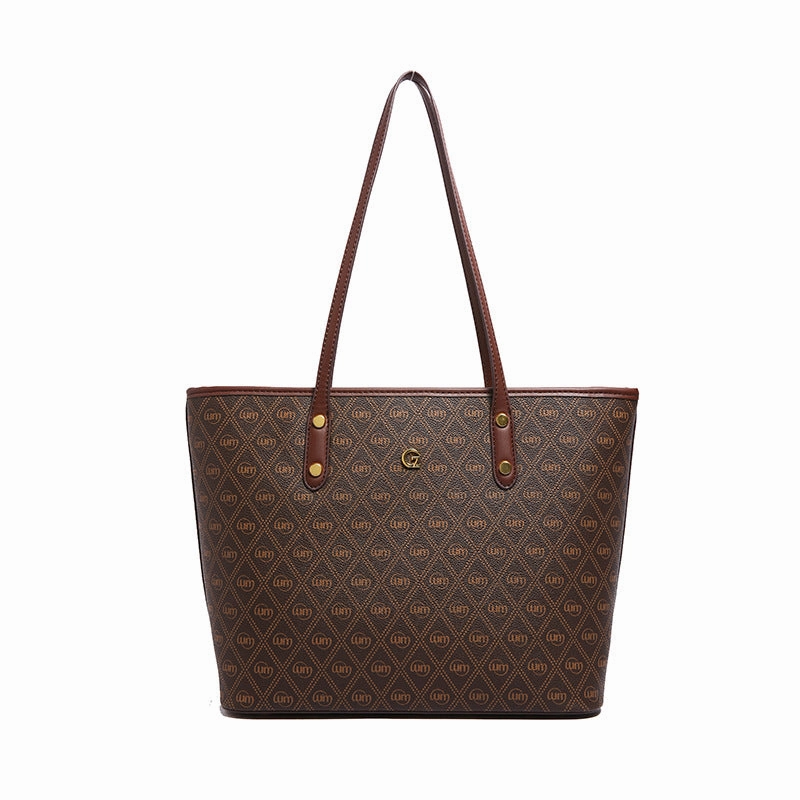 Printed shoulder tote bag