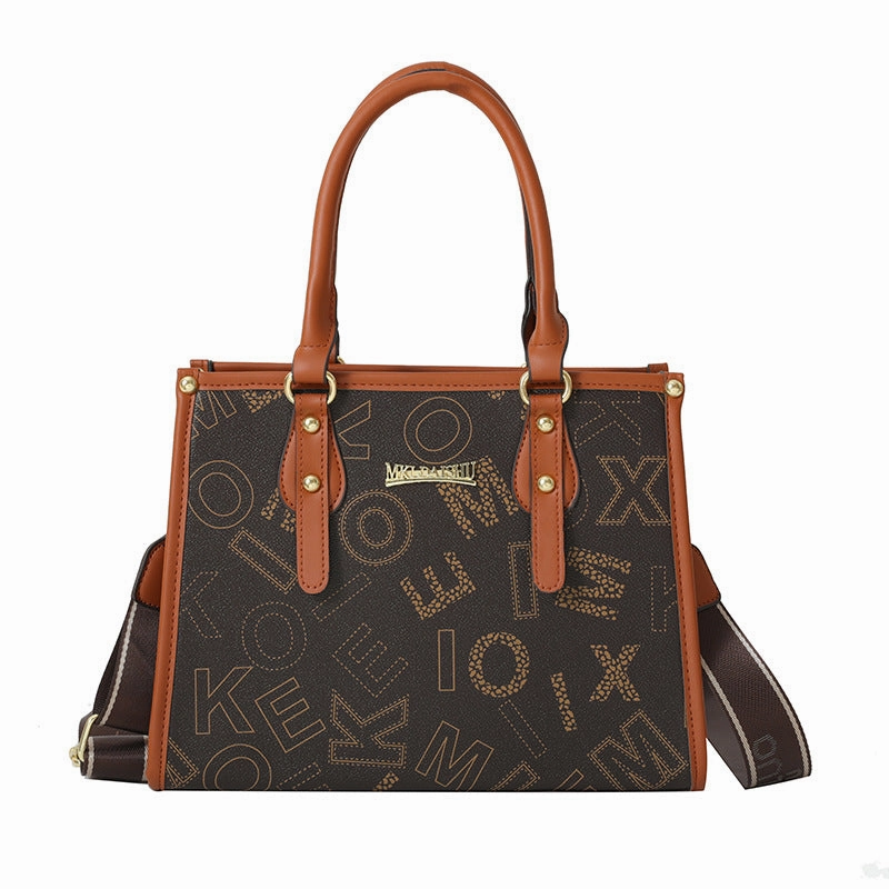 Printed tote bag versatile messenger bag