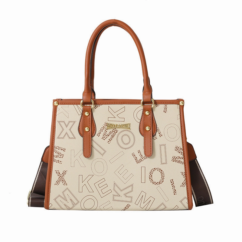 Printed tote bag versatile messenger bag