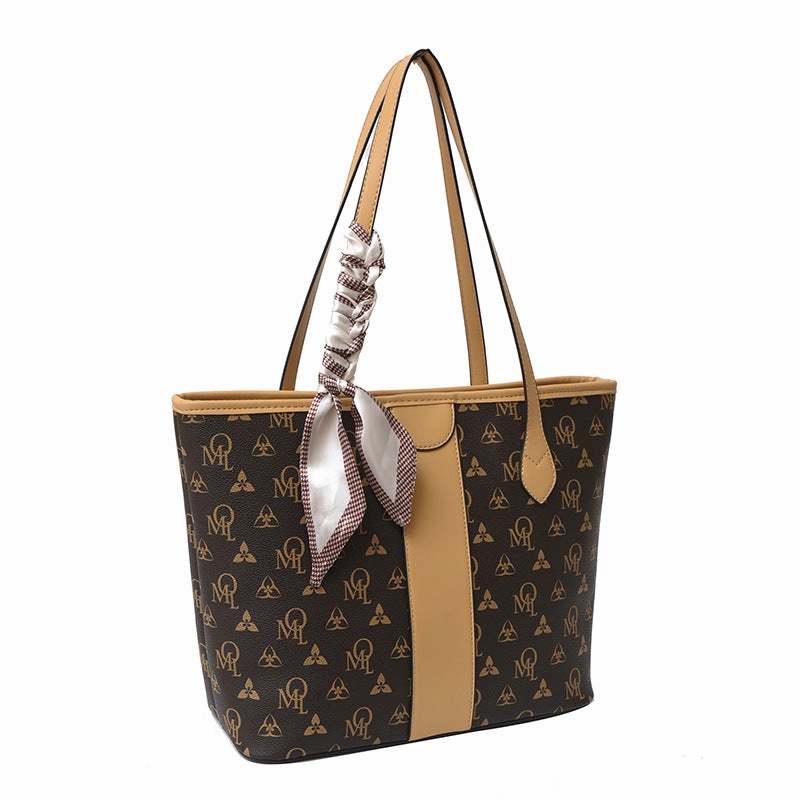Printed tote women's bag premium texture