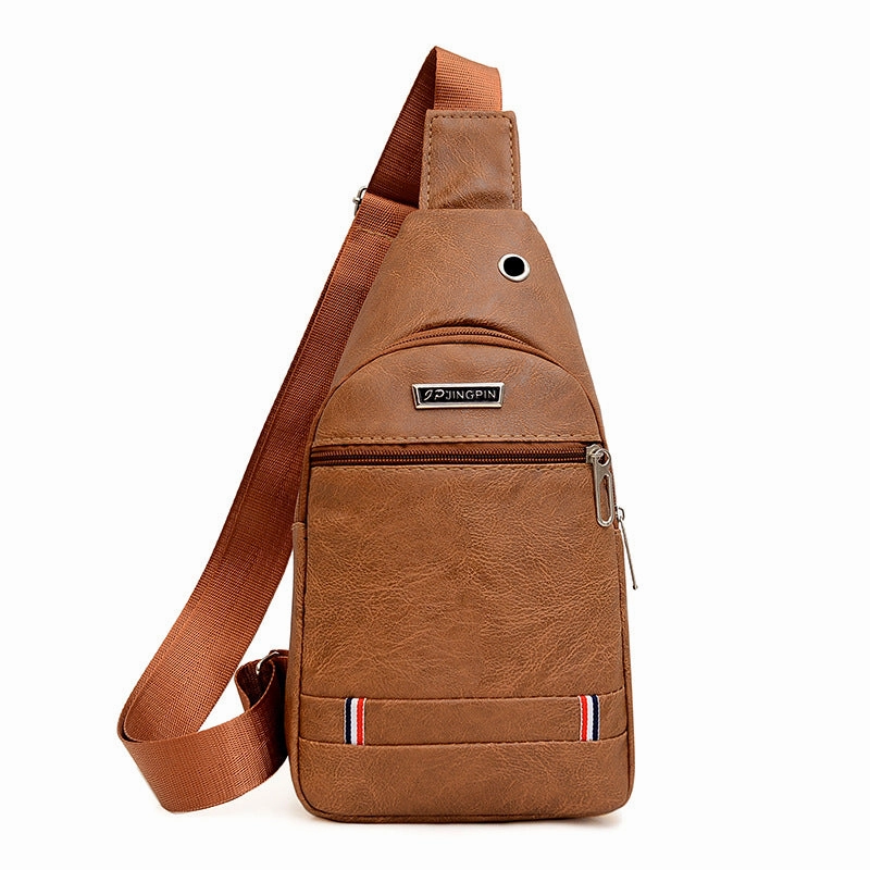 PU men's breast bag