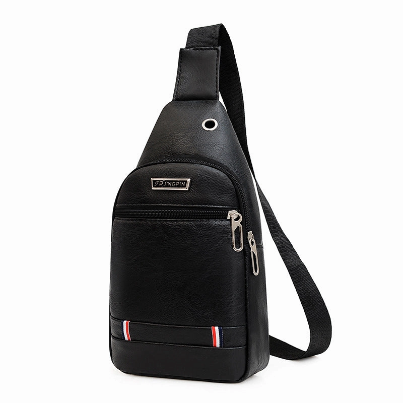 PU men's breast bag