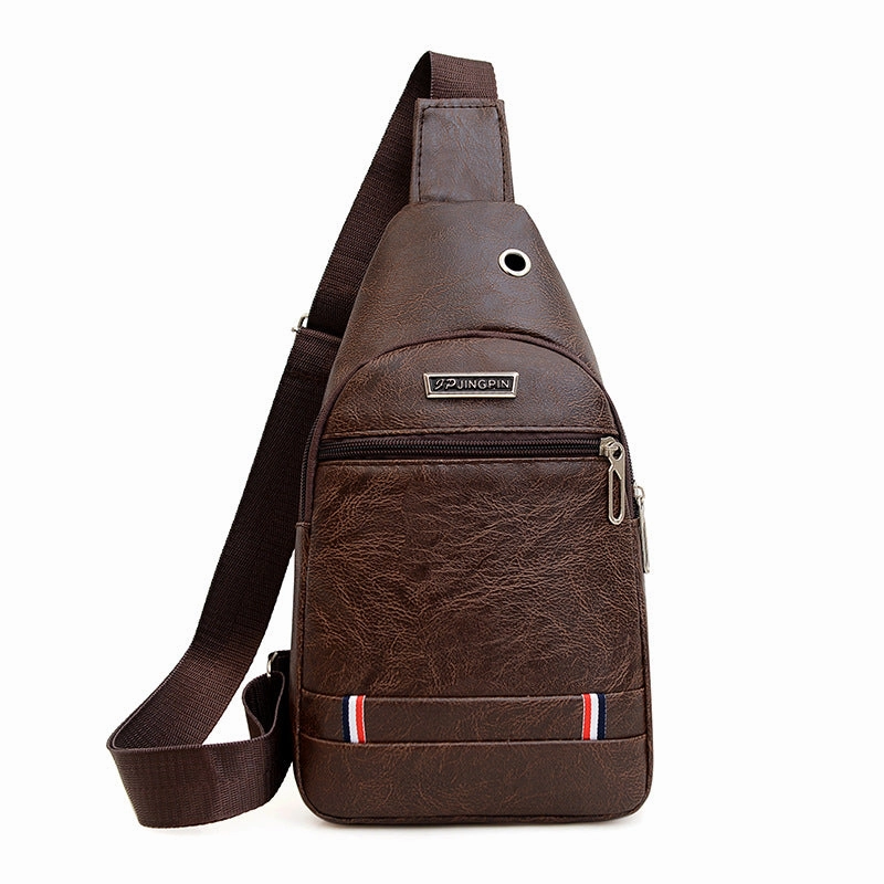 PU men's breast bag
