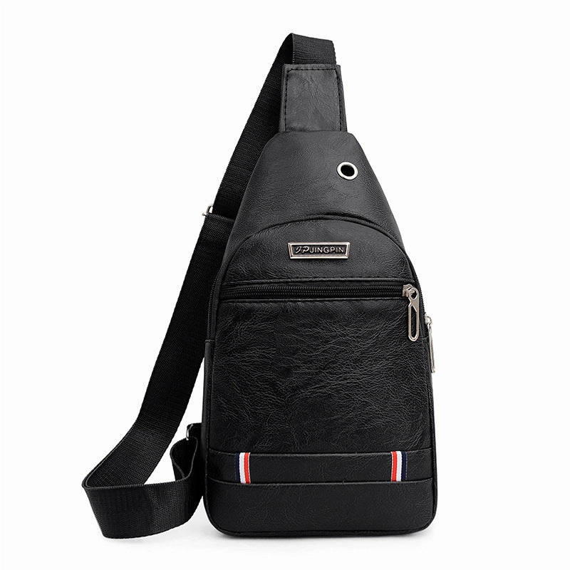 PU men's breast bag