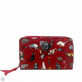 RFID Turnlock Wallet By Vera Bradley In Holiday Cats, Size: Large