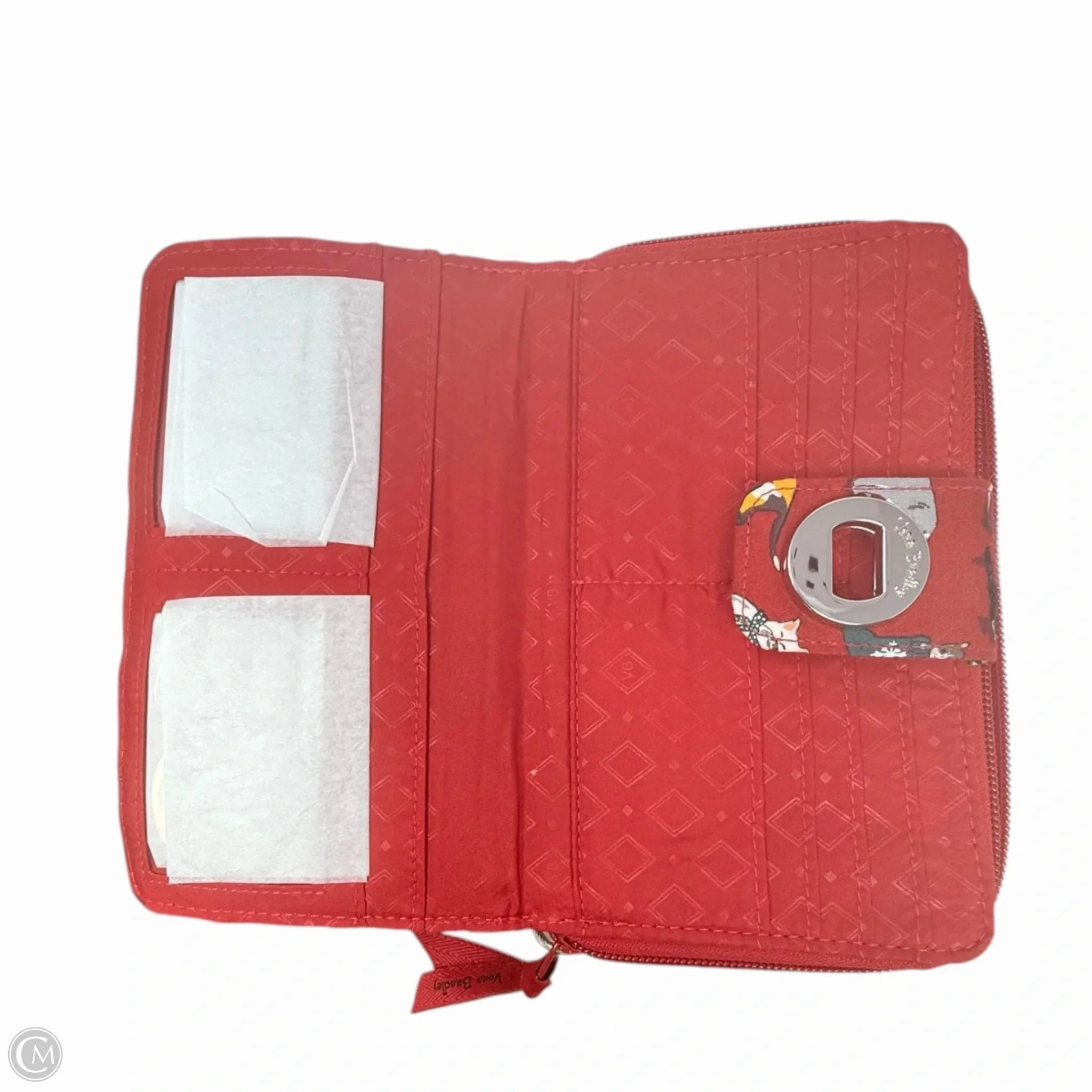 RFID Turnlock Wallet By Vera Bradley In Holiday Cats, Size: Large