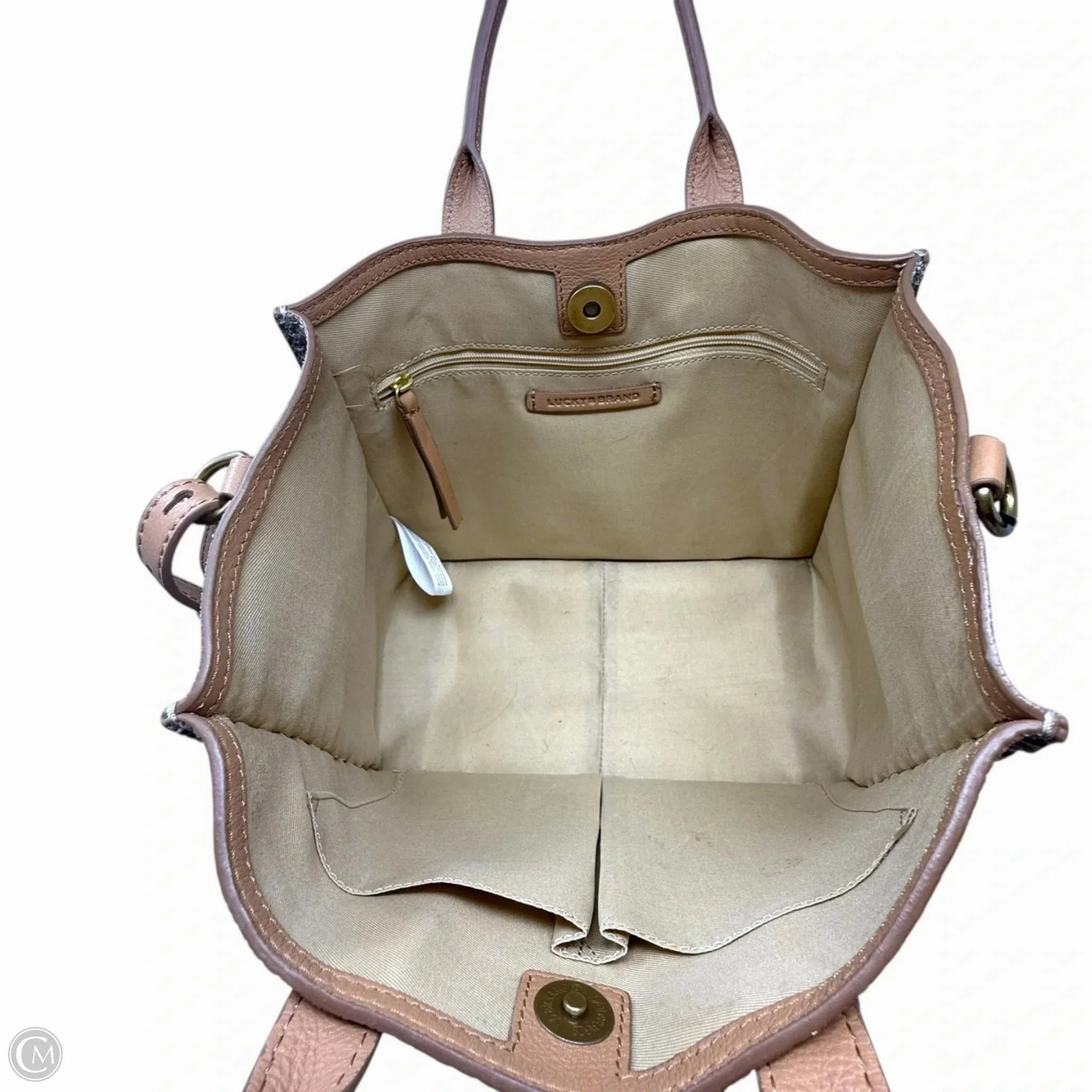 Rysa Leather Satchel By Lucky Brand, Size: Medium