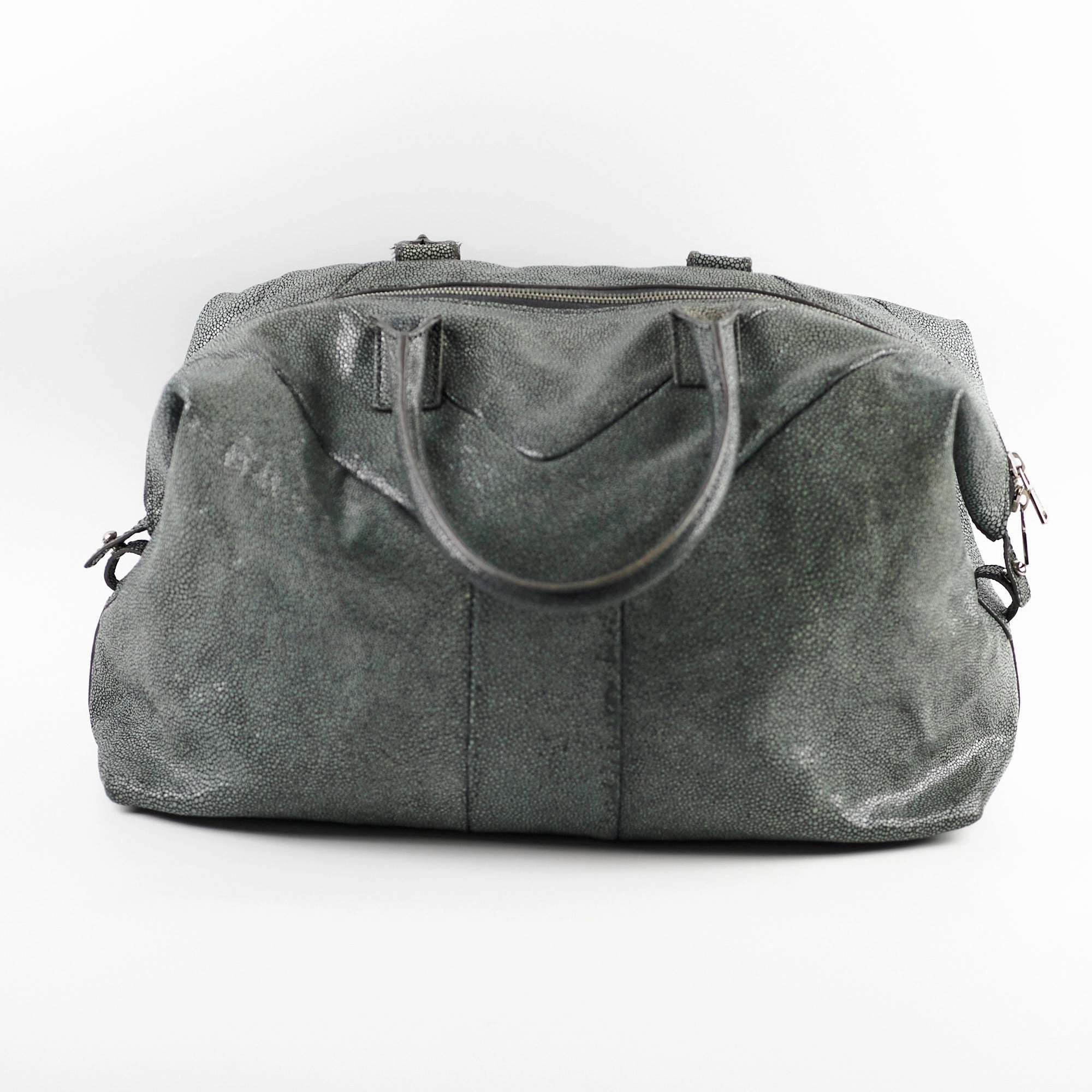Saint Lauren Stingray Embossed Y Tote Grey