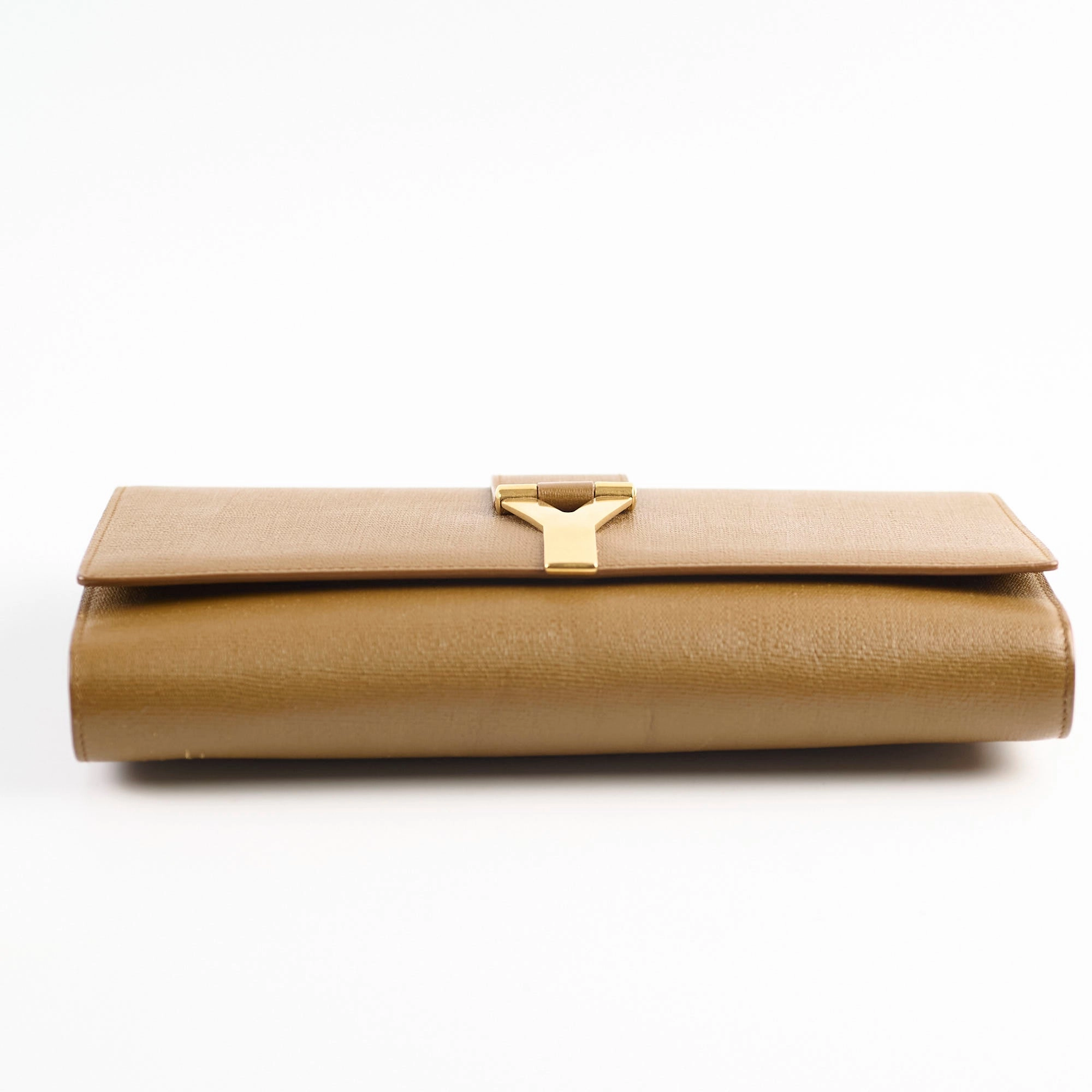 Saint Laurent Chyc Clutch Tan