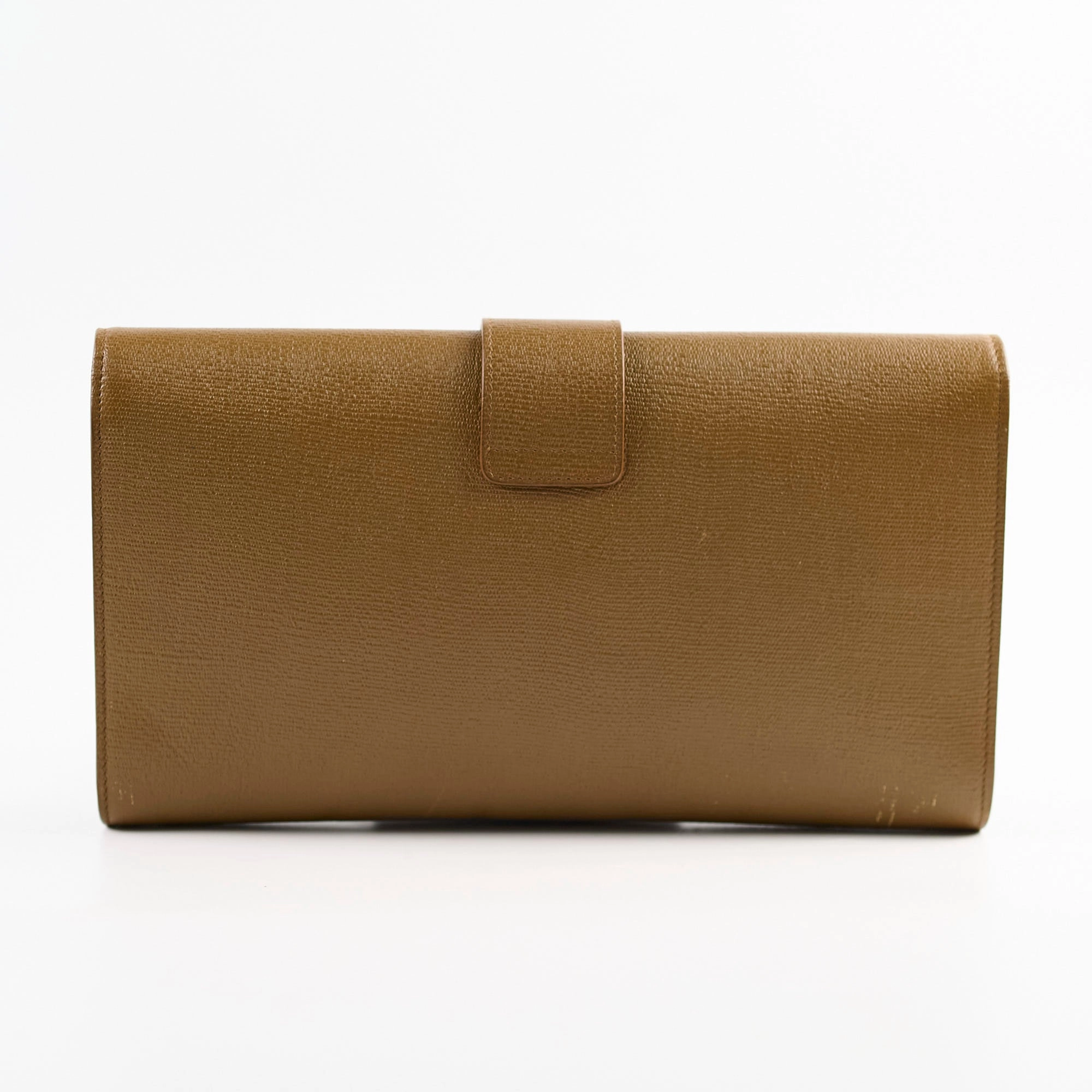 Saint Laurent Chyc Clutch Tan