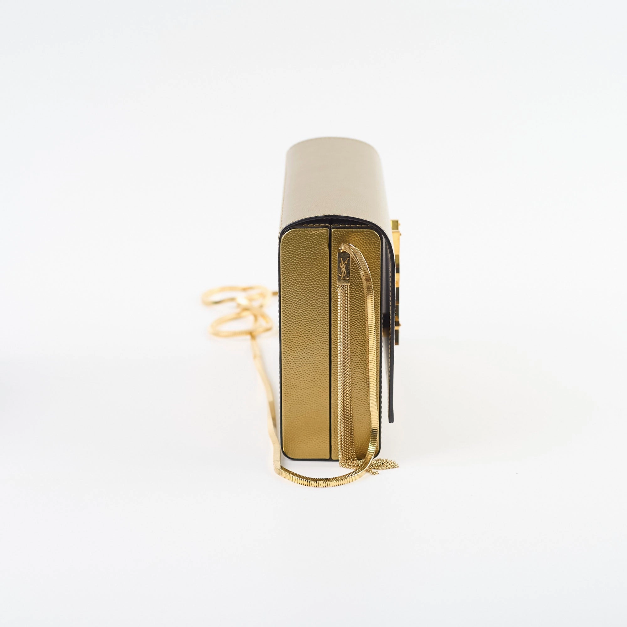 Saint Laurent Kate Box Cross Body Bag Gold