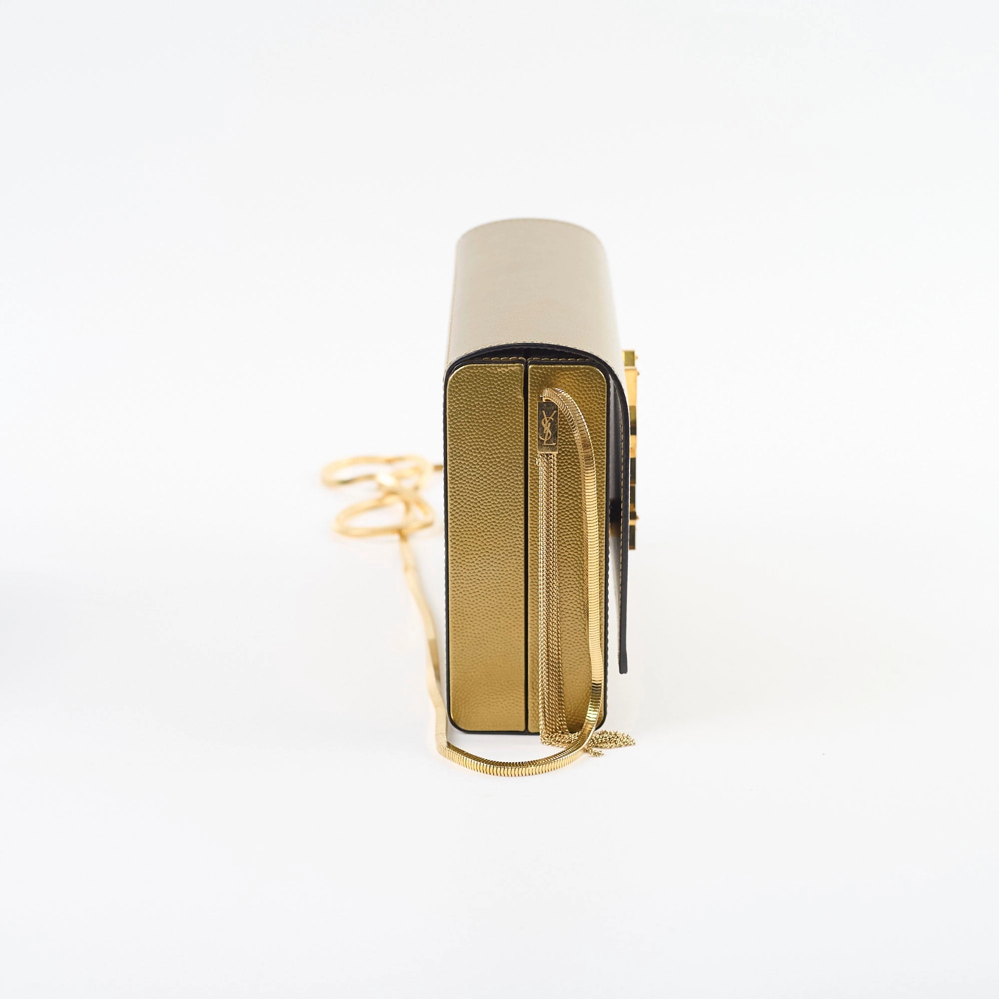 Saint Laurent Kate Box Cross Body Bag Gold