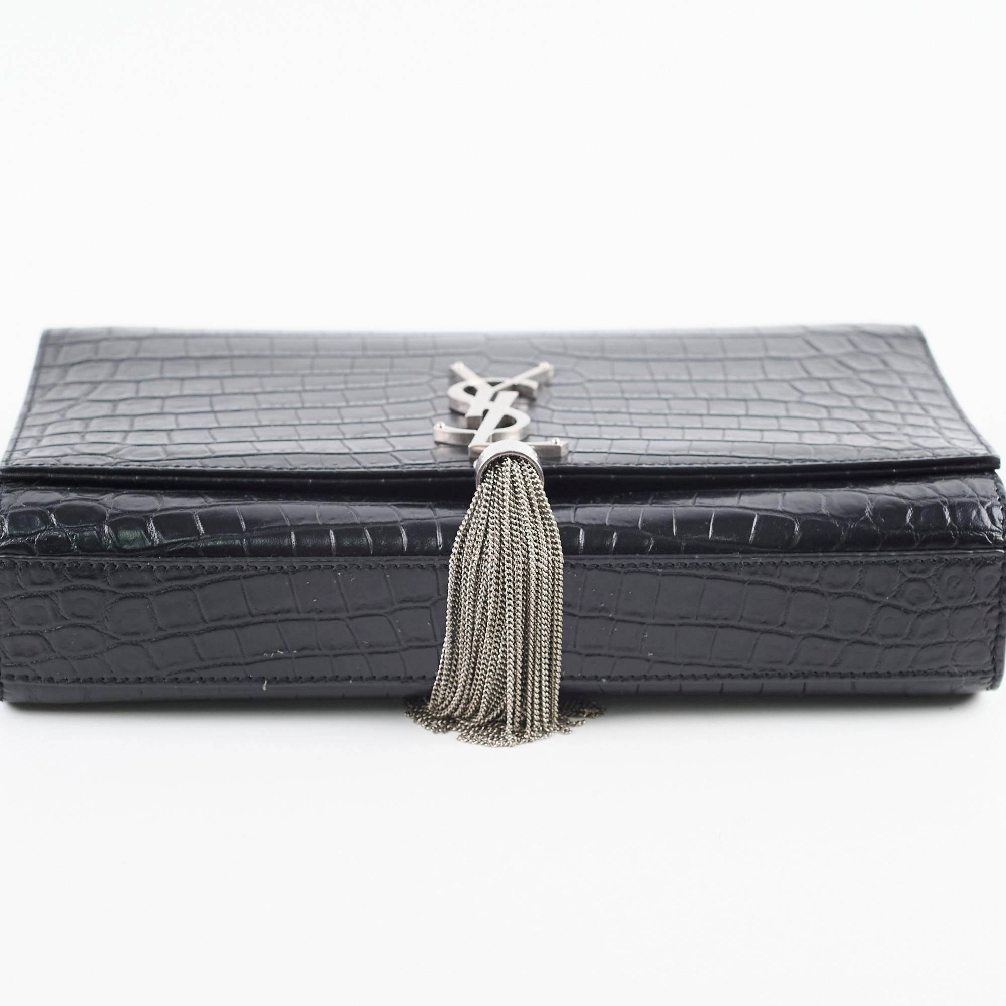 Saint Laurent Kate Medium Tassel Embossed Black