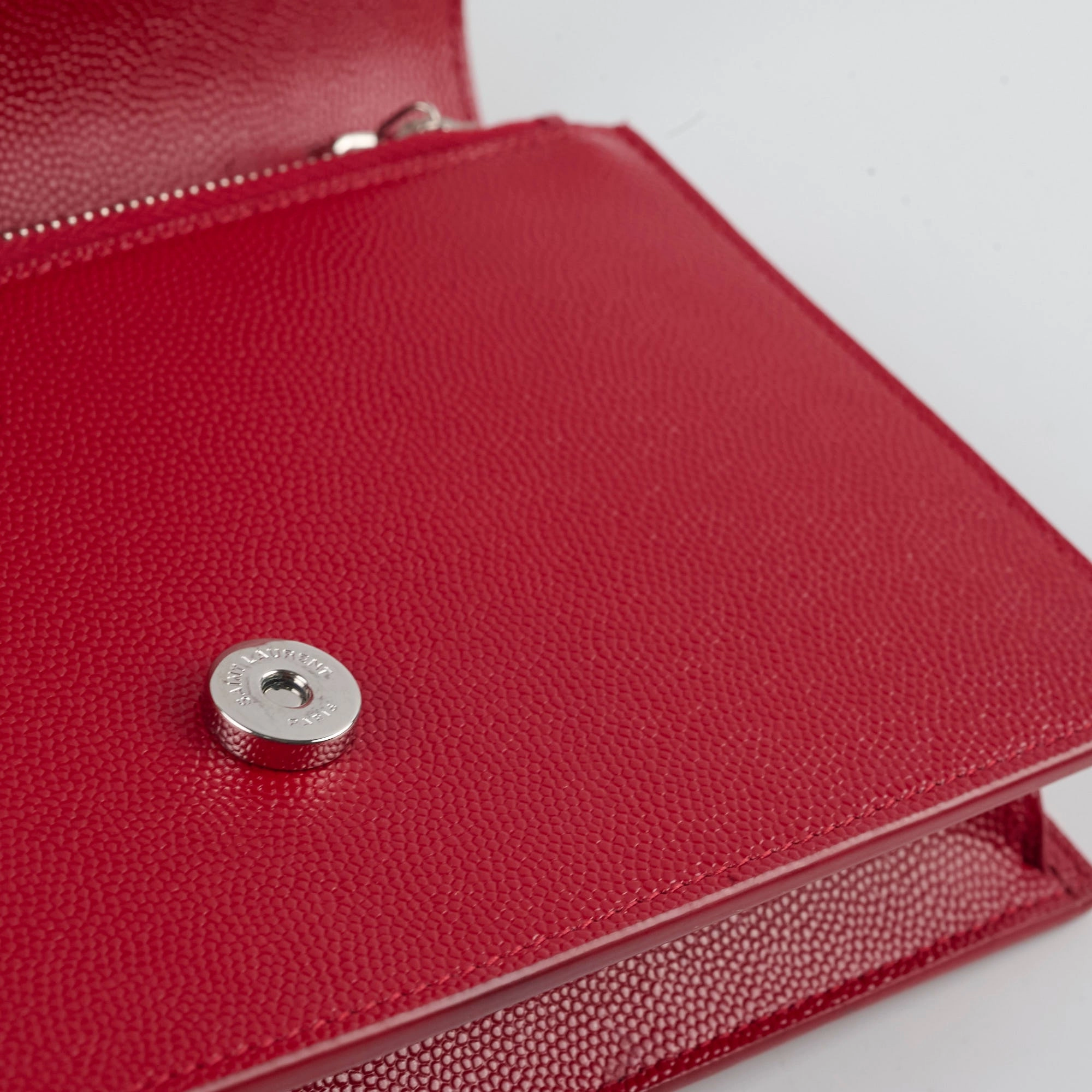 Saint Laurent Kate Tassel Wallet On Chain Red