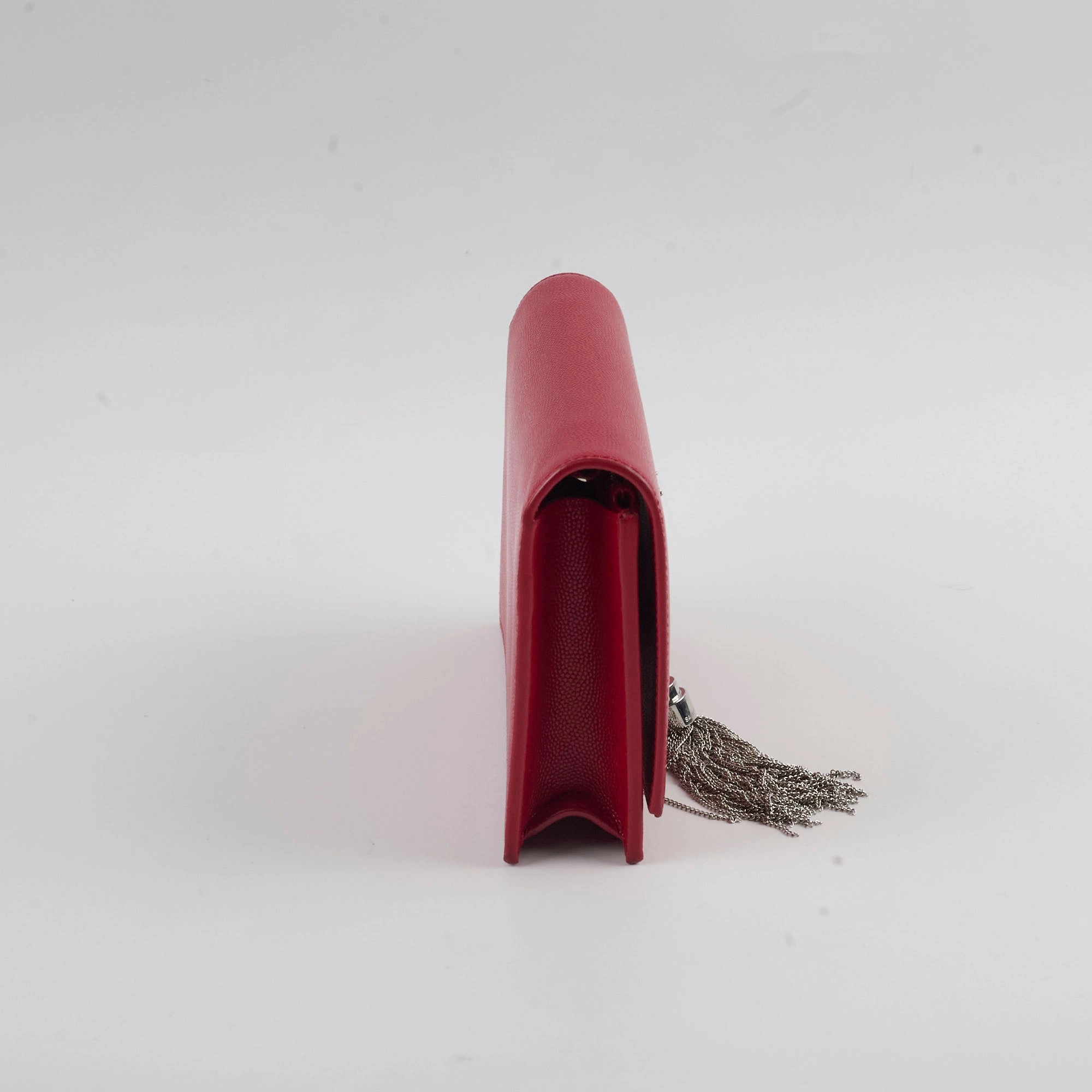 Saint Laurent Kate Tassel Wallet On Chain Red