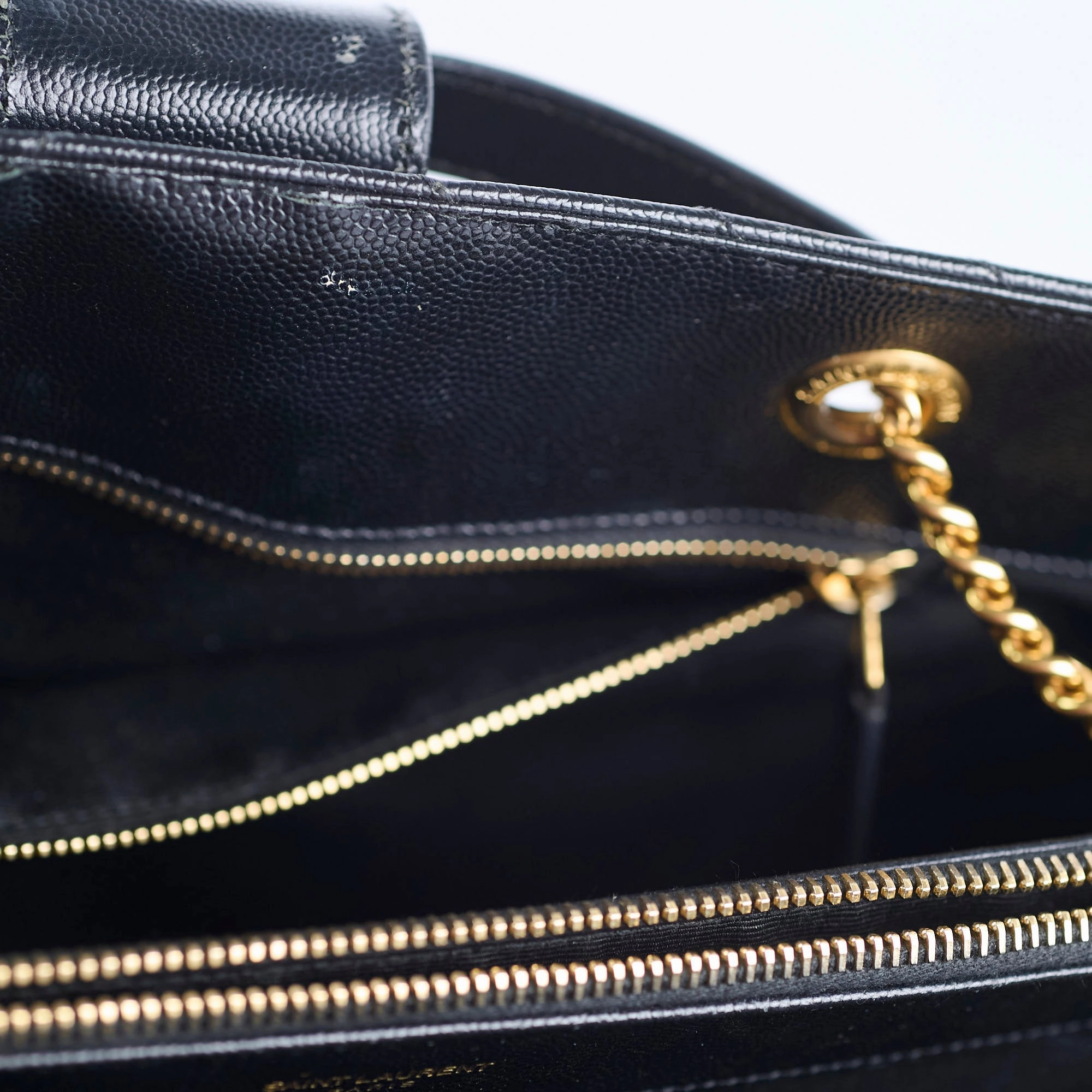 Saint Laurent Matelasse Tote Bag Black