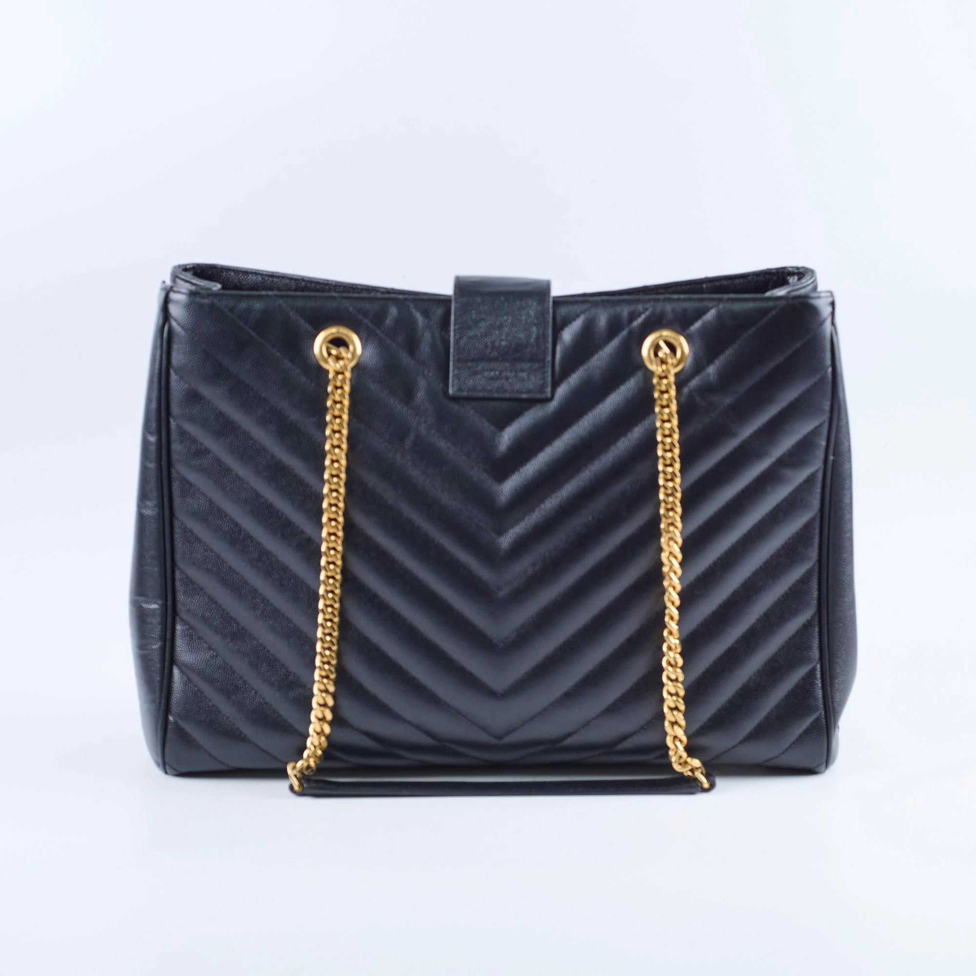 Saint Laurent Matelasse Tote Bag Black