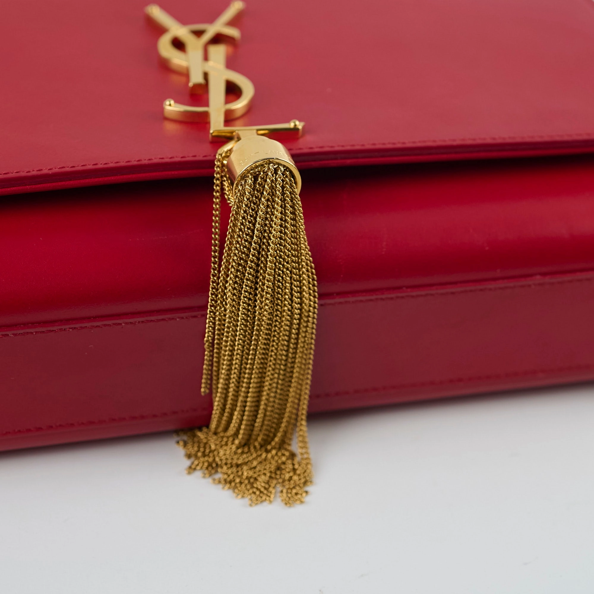 Saint Laurent Medium Tassel Kate Red