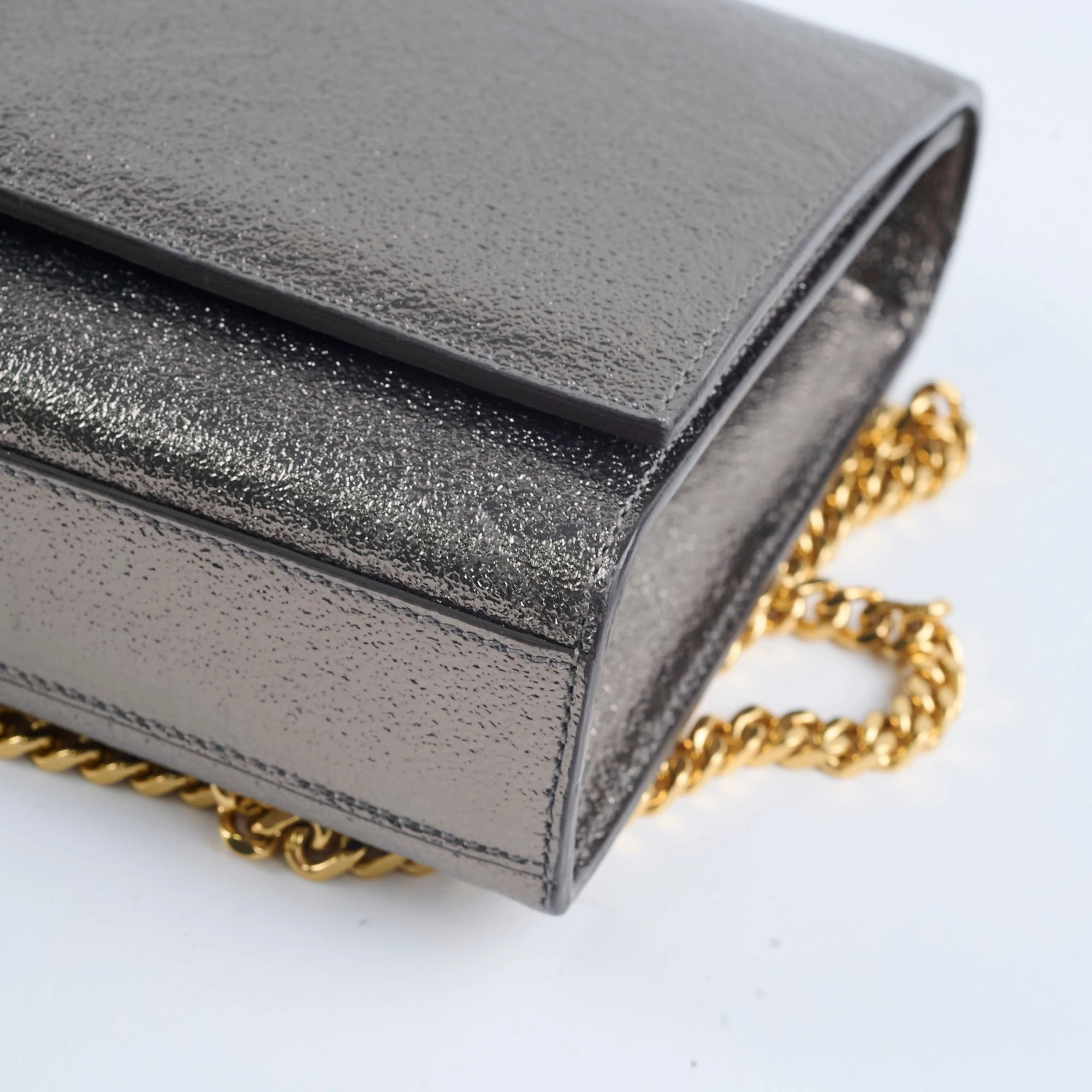 Saint Laurent Metallic Medium Kate Bronze