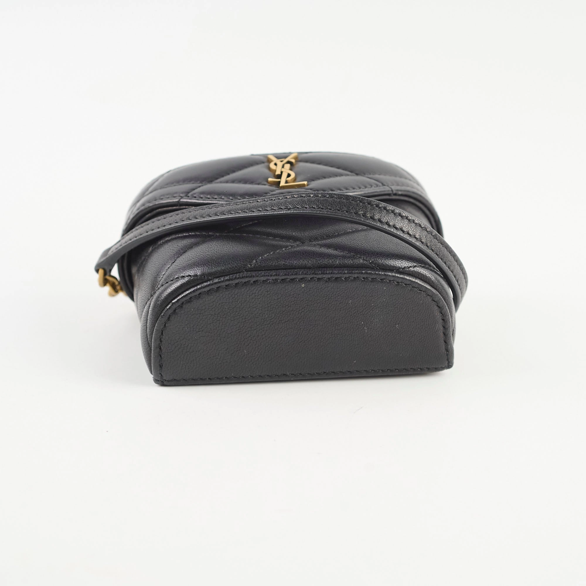Saint Laurent Micro June Leather Crossbody Black