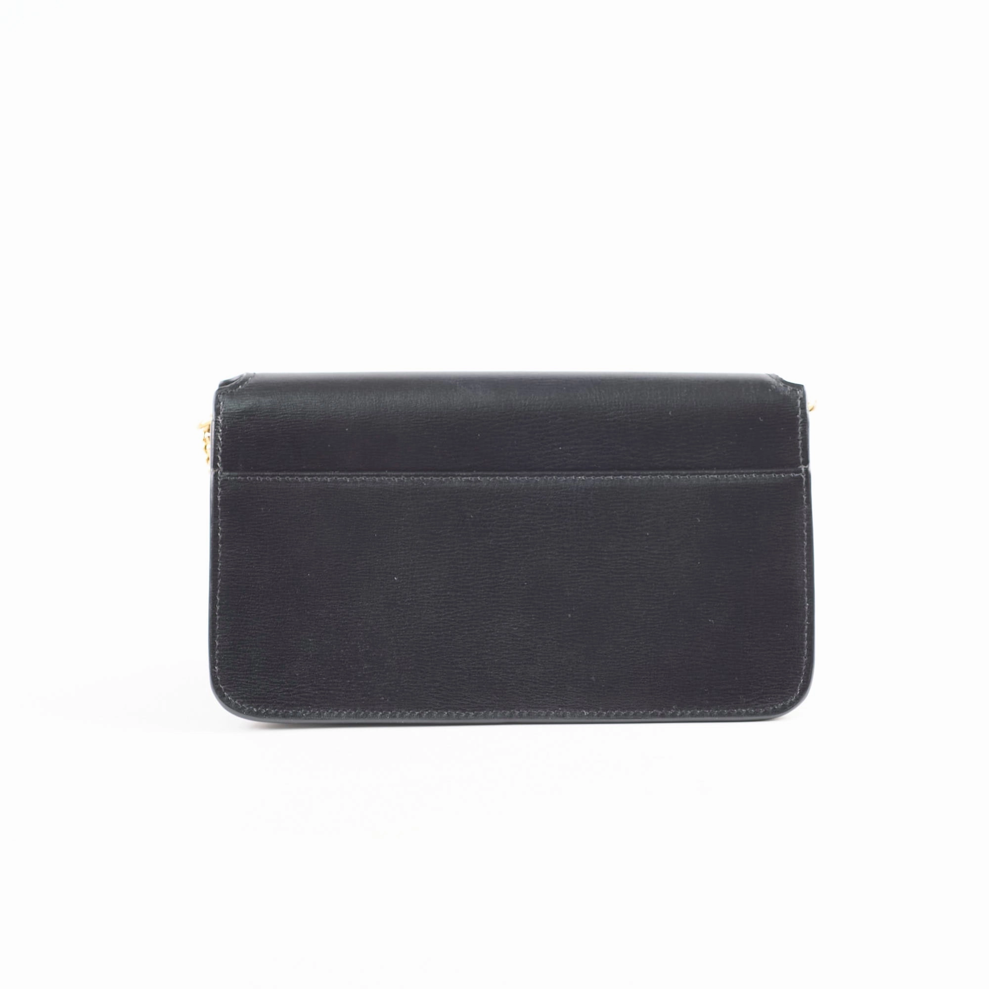 Saint Laurent Mini Phone Case On Chain Black