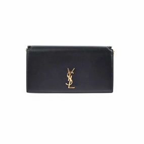 Saint Laurent Mini Phone Case On Chain Black