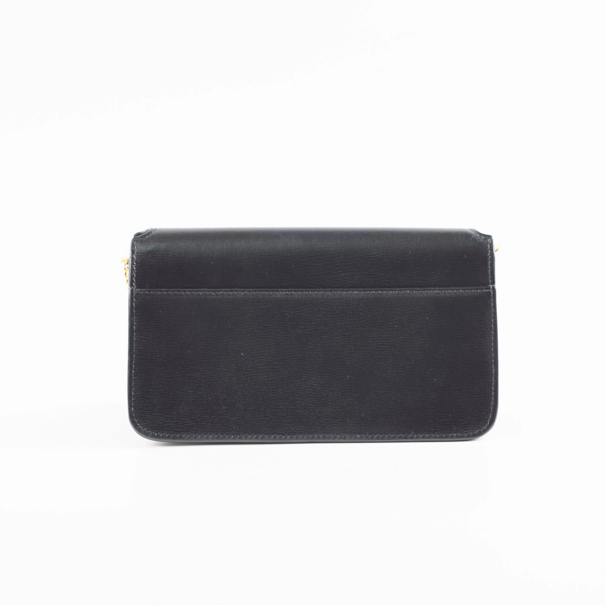 Saint Laurent Mini Phone Case On Chain Black