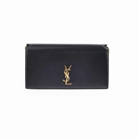 Saint Laurent Mini Phone Case On Chain Black