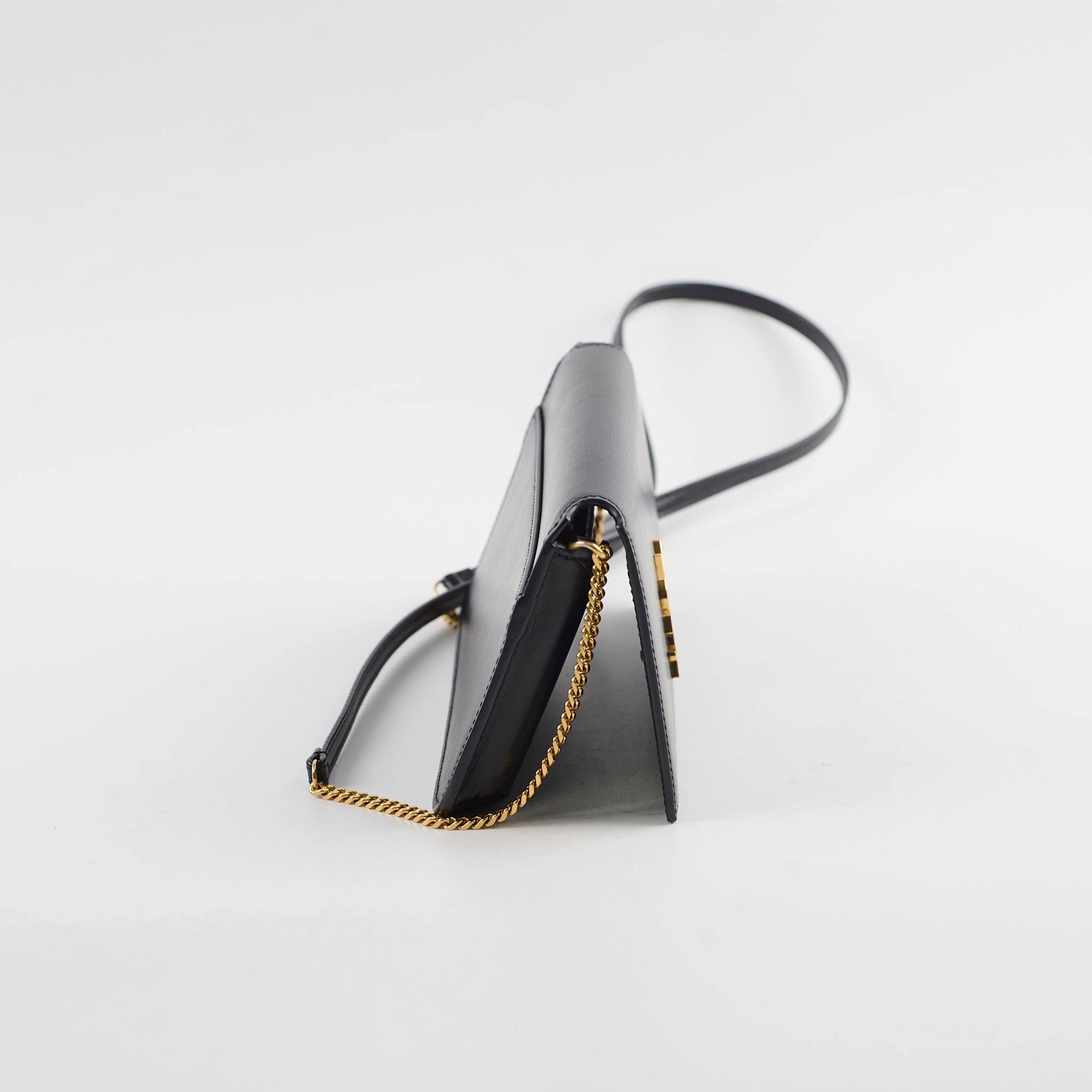 Saint Laurent Mini Phone Case On Chain Black