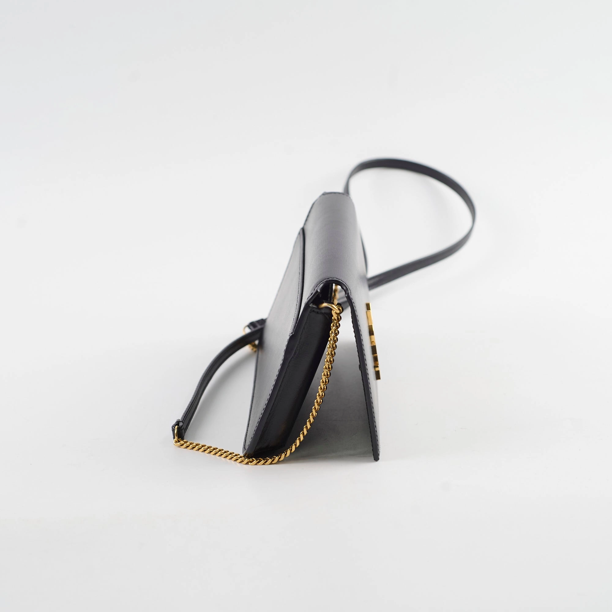 Saint Laurent Mini Phone Case On Chain Black