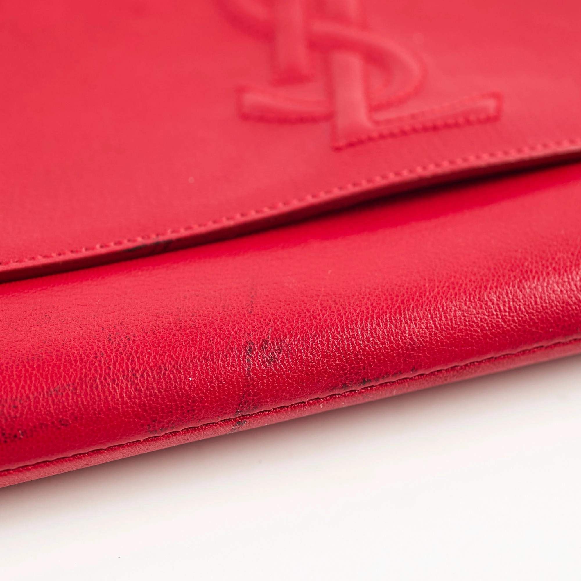 Saint Laurent Red Large Clutch