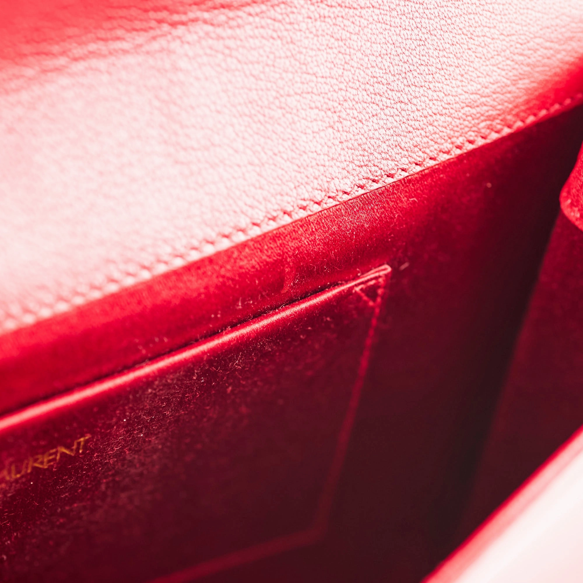 Saint Laurent Red Large Clutch