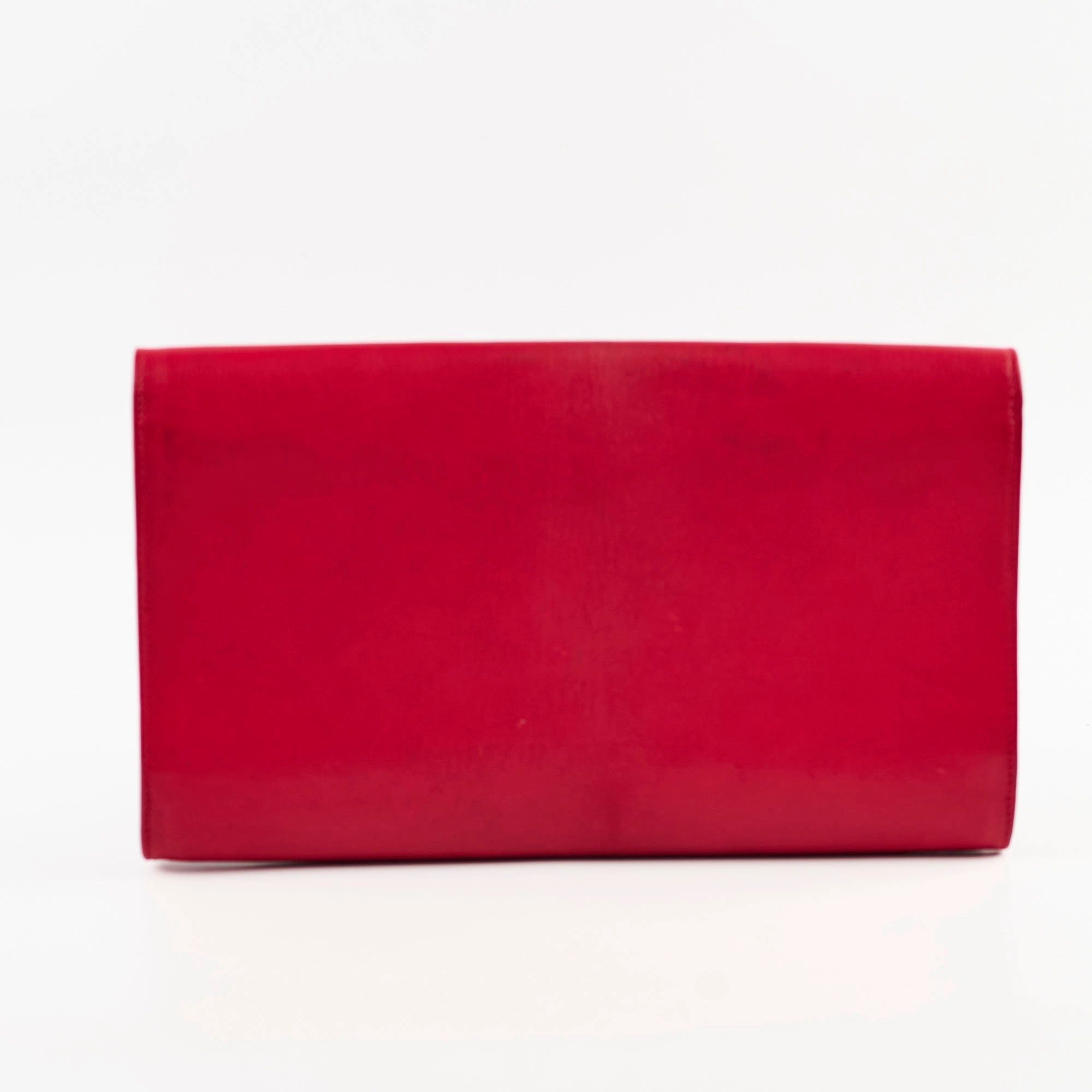 Saint Laurent Red Large Clutch