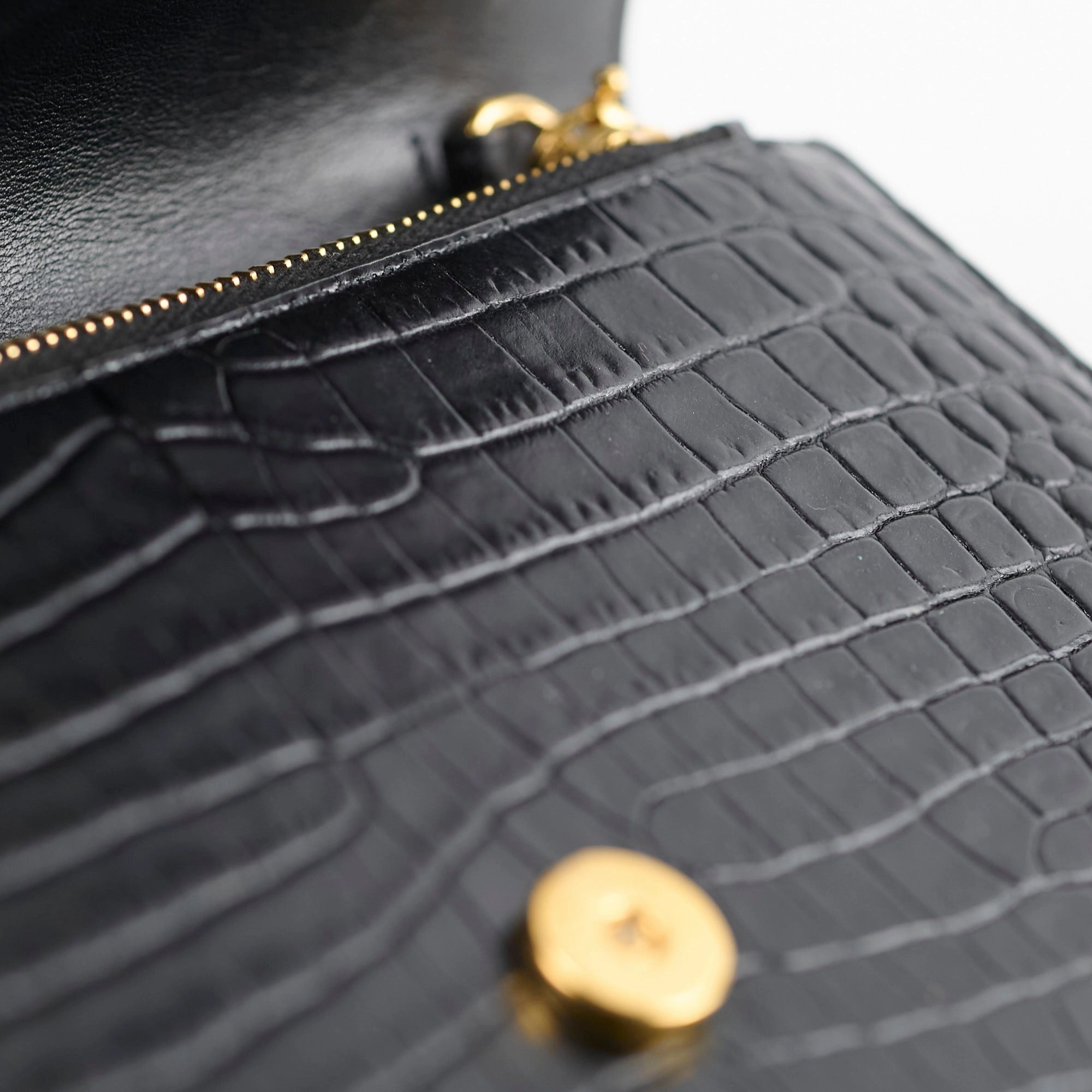 Saint Laurent Tassel Kate Chain Wallet WOC Black