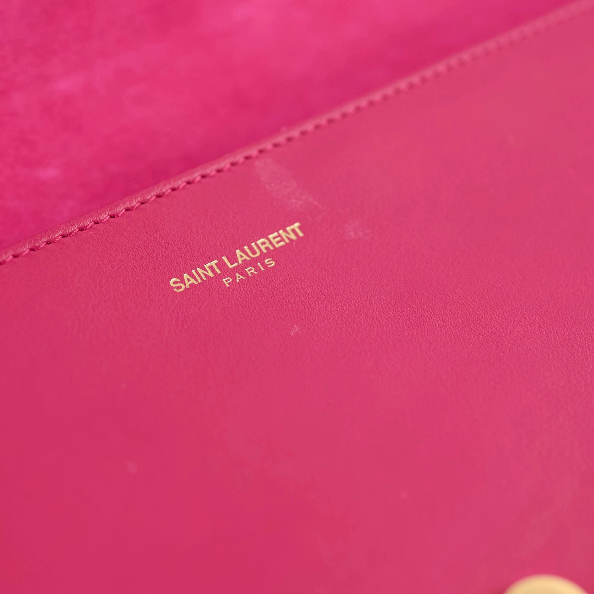 Saint Laurent Y Pink Large Clutch