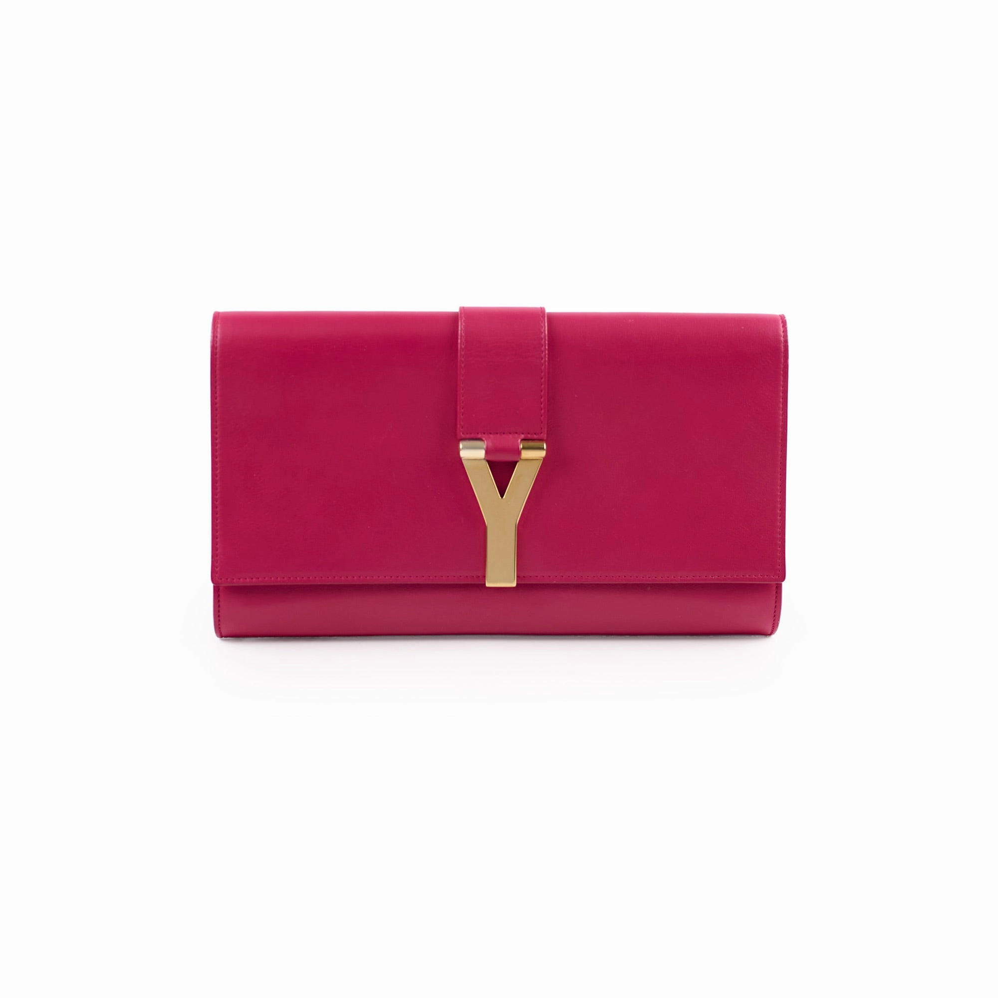 Saint Laurent Y Pink Large Clutch