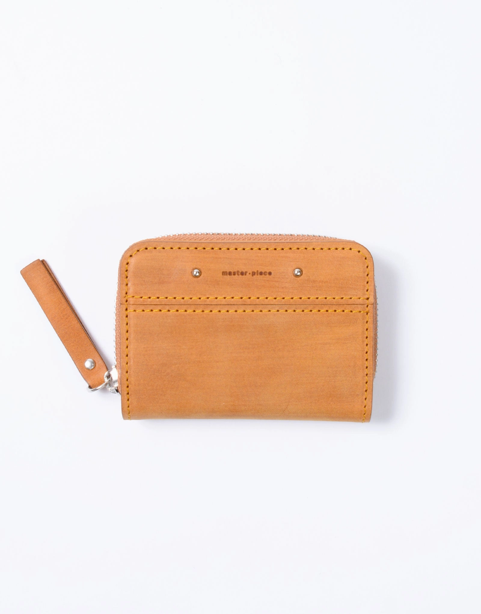 Sand Round Zipper Card Case No.04283