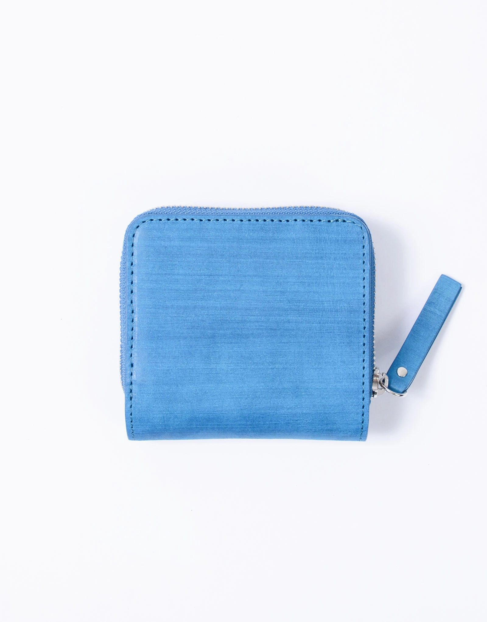 Sand Round Zipper Compact Wallet No.04282