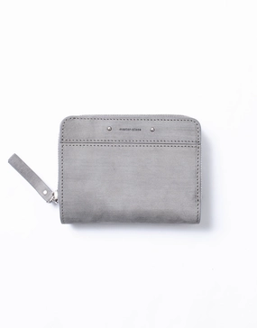 Sand Round Zipper Middle Wallet No.04281