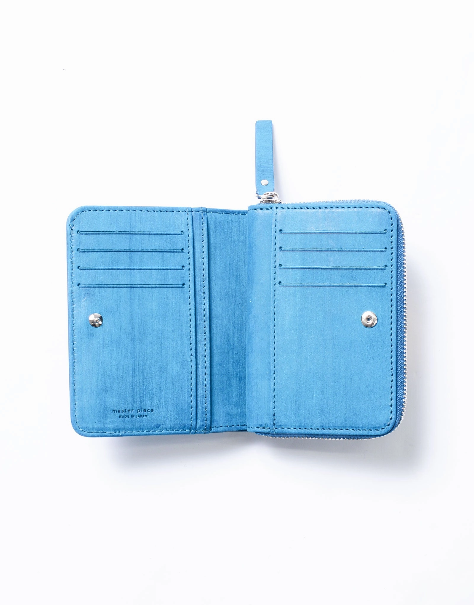 Sand Round Zipper Middle Wallet No.04281