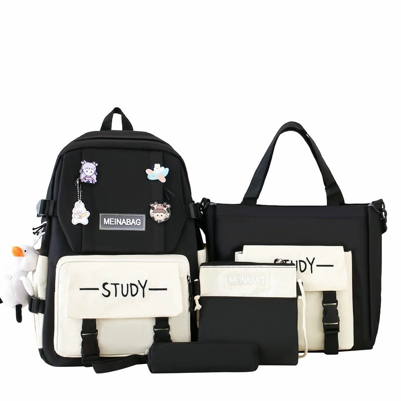 Schoolbag for girls, four piece backpack