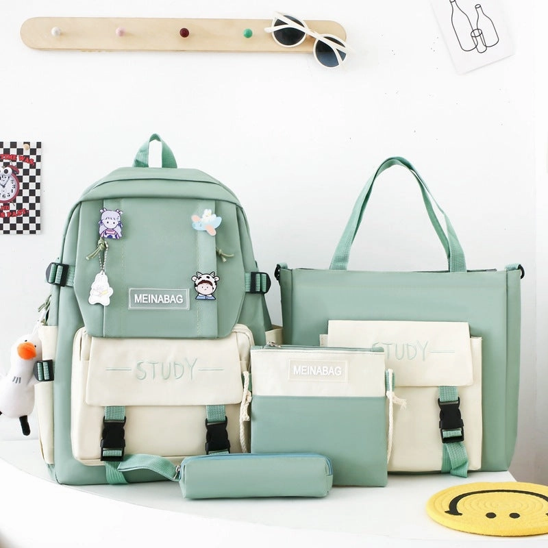 Schoolbag for girls, four piece backpack